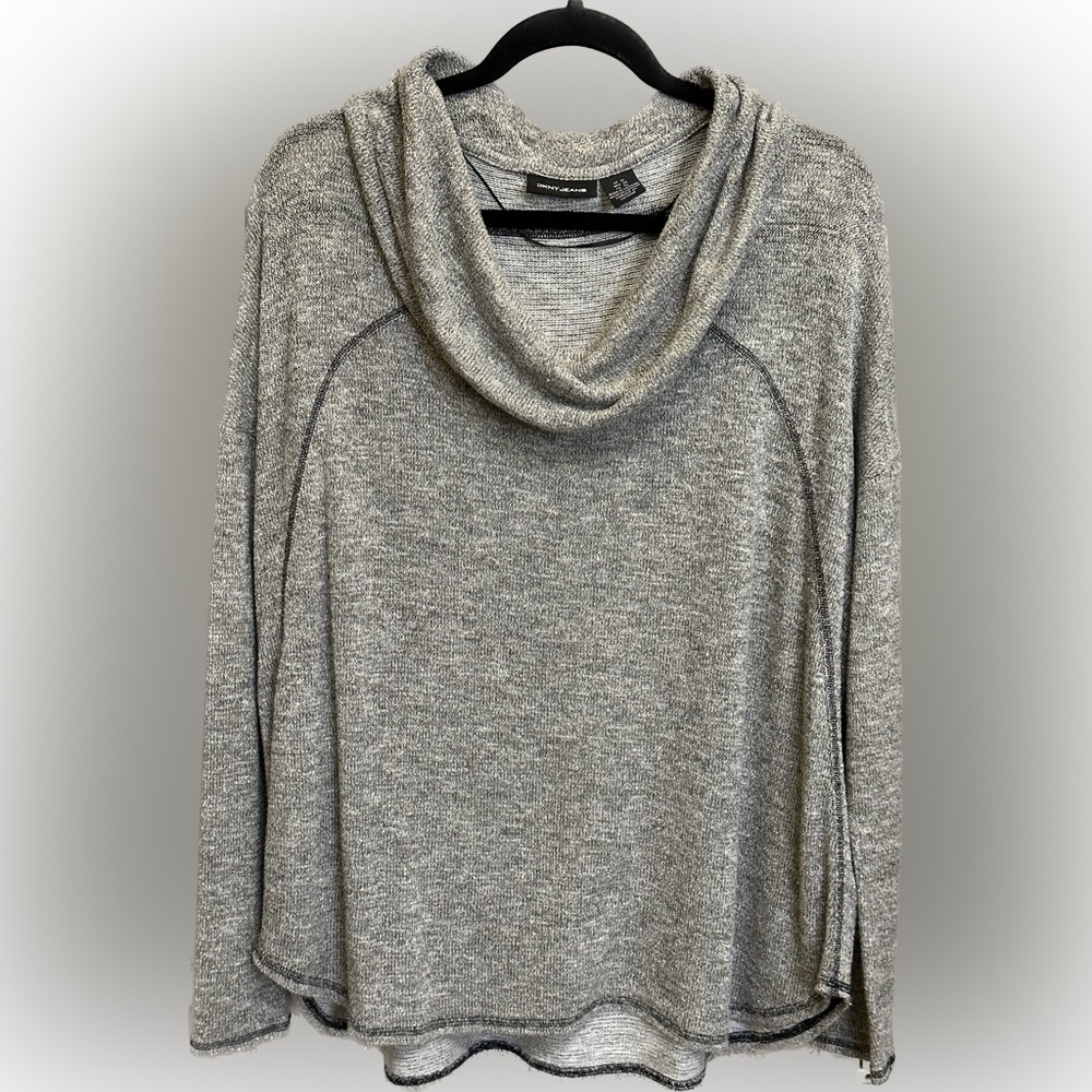 DNKY Cowel Neck Sweater with Gold Thread